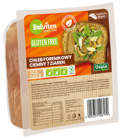 CHLEB FOREMKOWY CIEMNY 7 ZIAREN KROJONY BEZGLUTENOWY 250 g - BALVITEN