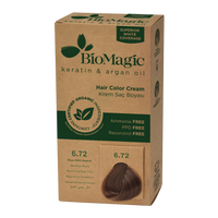 FARBA DO WŁOSÓW CIEMNY BEŻOWY BLOND (6.72) 250 g - BIOMAGIC