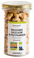 MIX ORZECHÓW W PRZYPRAWACH FAIR TRADE BEZGLUTENOWE BIO 250 g - BIOSSOM