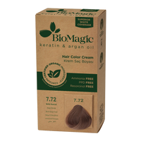FARBA DO WŁOSÓW BEŻOWY BLOND (7.72) 250 g - BIOMAGIC