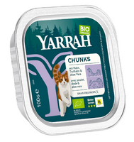 (DLA KOTA) KAWAŁKI KURCZAKA I INDYKA Z ALOESEM BIO 100 g - YARRAH