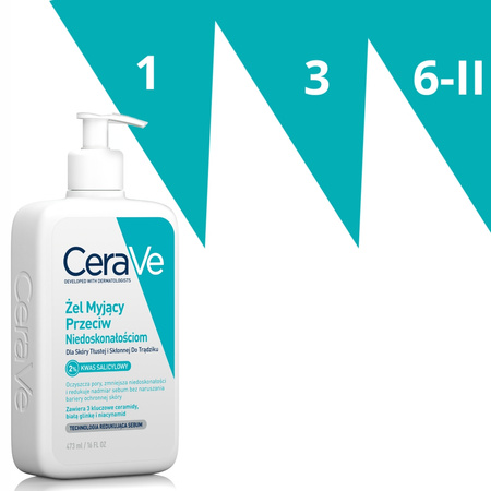 CeraVe Washing Gel Against Imperfections, Oily Skin, Acne 473ml