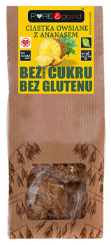CIASTKA OWSIANE ANANAS BEZ DODATKU CUKRÓW BEZGLUTENOWE 150g PURE&GOOD