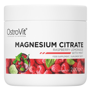 OstroVit Magnesium Citrate 200 g powder - Raspberry lemonade