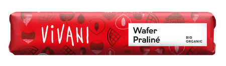 BATON MLECZNA CZEKOLADA Z NADZIENIEM PRALINOWYM Z KAWAŁKAMI WAFELKÓW 40g 