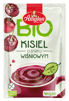 KISIEL INSTANT O SMAKU WIŚNIOWYM BEZGLUTENOWY BIO 30 g - AMYLON
