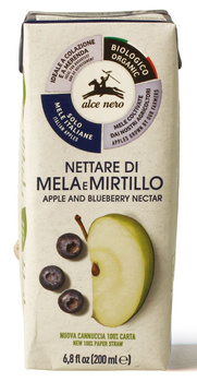 NEKTAR JABŁKOWO - BORÓWKOWY BIO 200 ml - ALCE NERO