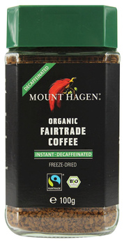 KAWA ROZPUSZCZALNA BEZKOFEINOWA ARABICA/ROBUSTA BIO 100 g - MOUNT HAGEN