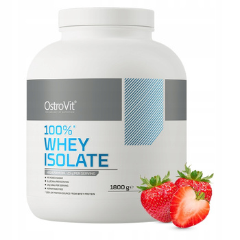 Whey Protein isolate - WPI OstroVit powder 1800 g Strawberry flavour