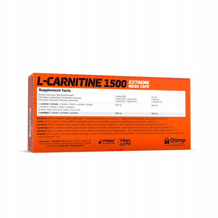 Olimp L-Carnitine 1500 Extreme, Lipotropic burners 235 g, 120 pcs.