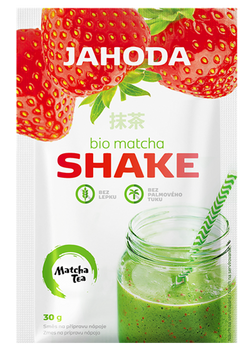 SHAKE Z MATCHĄ I TRUSKAWKAMI BEZGLUTENOWY BIO 30 g - AMYLON