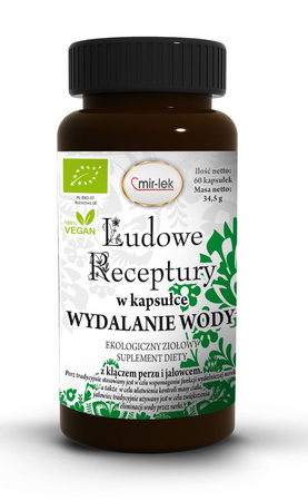 KAPSUŁKI NA WYDALANIE WODY BIO (60 szt.) 30,6g - MIR-LEK (LUDOWE RECEPTURY)