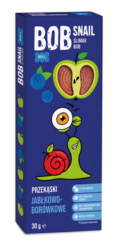 PRZEKĄSKA JABŁKO BORÓWKA BEZ DODATKU CUKRÓW BEZGLUTENOWA 30 g - BOB SNAIL