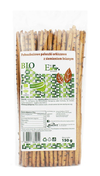 PALUSZKI ORKISZOWE PEŁNOZIARNISTE Z SIEMIENIEM LNIANYM BIO 150 g - ENVOY