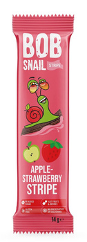 PRZEKĄSKA STRIPE JABŁKO-TRUSKAWKA BEZ DODATKU CUKRÓW BEZGLUTEN 14g