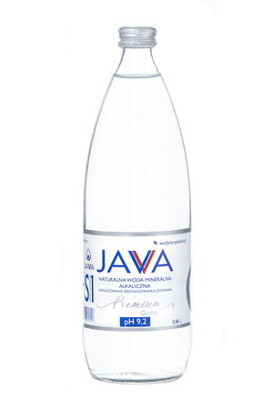 NATURALNA WODA MINERALNA ALKALICZNA NIEGAZOWANA 860 ml (SZKŁO) - JAVA