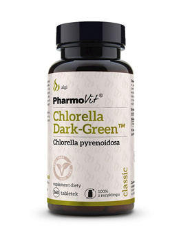CHLORELLA DARK-GREEN (250mg)BEZGLUTENOWA 360 TABLETEK - PHARMOVIT (CLASSIC)