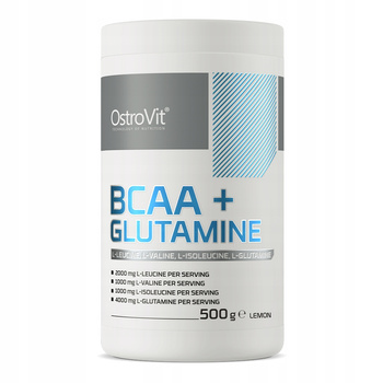 BCAA powder OstroVit BCAA + Glutamine 500 g - Lemon