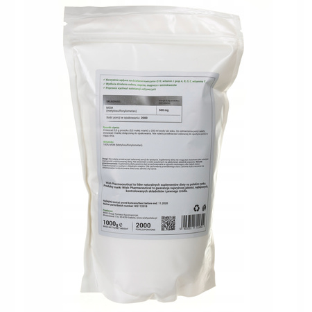 MSM ORGANIC SULFUR POWDER PRODUCT VEGE 1KG