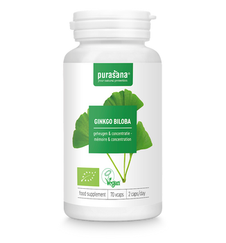 MIŁORZĄB JAPOŃSKI (GINKGO BILOBA) BIO (250 mg) 70 KAPSUŁEK - PURASANA