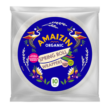 PAPIER NA SPRING ROLLSY I SAJGONKI BEZGLUTENOWY BIO(10szt.)100g AMAIZIN