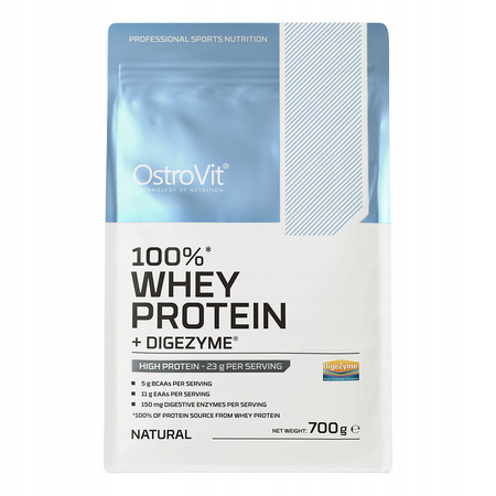 OstroVit 100% Whey + Digezyme 700g Whey Protein WPC + Digestive Enzymes