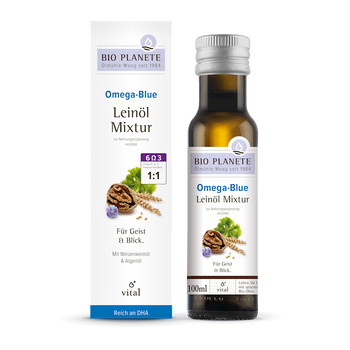 OMEGA BLUE - MIESZANKA Z OLEJEM LNIANYM  BIO 100 ml - BIO PLANETE