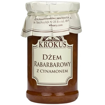 DŻEM RABARBAR Z CYNAMONEM O OBNIŻONEJ ZAWARTOŚCI CUKRU BEZGLUTEN 235 g