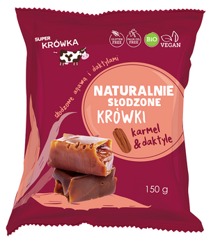 KRÓWKI SŁODZONE AGAWĄ I DAKTYLAMI BEZMLECZNE BEZGLUTENOWE BIO 150g GUSTO