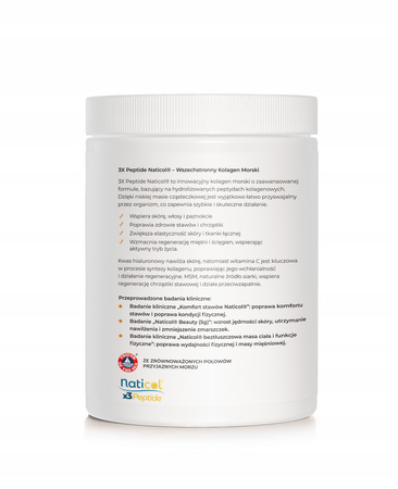 Marine COLLAGEN 3 Drinking Peptides 10 000mg HA MSM Wit. C Hair Joints 400g