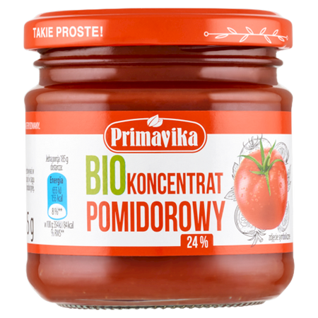 KONCENTRAT POMIDOROWY 22 % - 24 % BIO 185 g - PRIMAVIKA