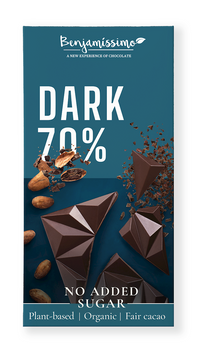 CZEKOLADA GORZKA 70 % BEZ DODATKU CUKRÓW BEZGLUTENOWA 60g BENJAMISSIMO