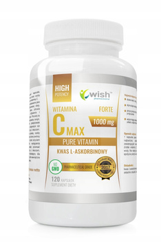 Witamina C 1000mg KWAS L-ASKORBINOWY 120 KAPSUŁEK