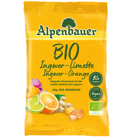 CUKIERKI Z NADZIENIEM O SMAKU IMBIROWO LIMONKOWYM IMBIROWO POMARAŃ 90g