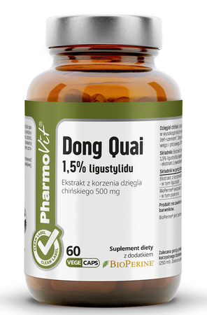 DZIĘGIEL CHIŃSKI EKSTRAKT (500 mg) BEZGLUTENOWY 60 KAPSUŁEK - PHARMOVIT 