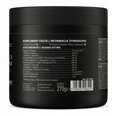 OstroVit Keep Sleep dietary supplement 270 g