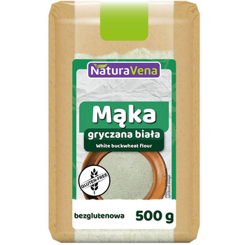 MĄKA GRYCZANA BIAŁA BEZGLUTENOWA 500 g - NATURAVENA