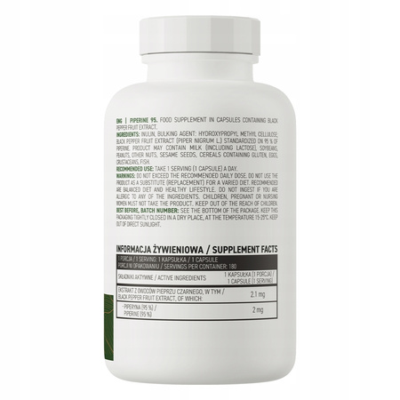 OstroVit Piperine 95 VEGE 180 capsules