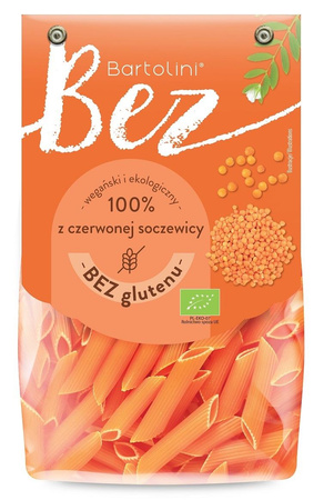 MAKARON PROTEINOWY (Z SOCZEWICY CZERWONEJ)BEZGLUTENOWY BIO 250g - BARTOLINI