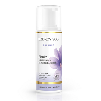 PIANKA DO TWARZY OCZYSZCZAJĄCA NA NIEDOSKONAŁOŚCI 150 ml - UZDROVISCO