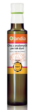 OLEJ Z PRAŻONYCH PESTEK DYNI TŁOCZONY NA ZIMNO 250 ml - OLANDIA