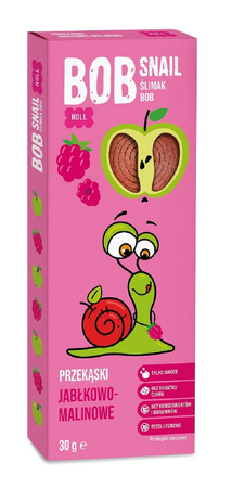 PRZEKĄSKA ROLL JABŁKO MALINA BEZ DODATKU CUKRÓW BEZGLUTENOWA 30g BOB SNAIL