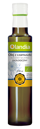 OLEJ Z CZARNUSZKI TŁOCZONY NA ZIMNO BIO 250 ml - OLANDIA