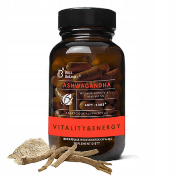 Boca Botanica Ashwagandha 5% Withanolides 100 Vegetarian Capsules Vcaps