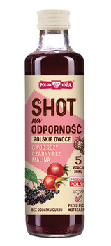 SHOT NA ODPORNOŚĆ NFC OWOC RÓŻY CZARNY BEZ MALINA BEZ DODATKU CUKRÓW 250ml