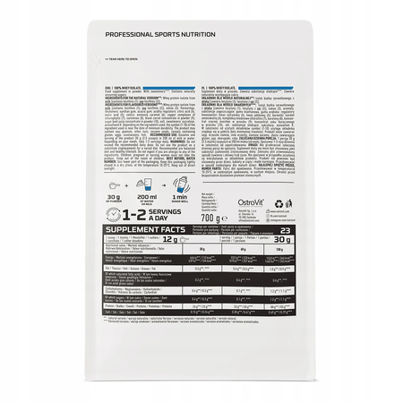 Protein supplement isolate - WPI OstroVit powder 700 g, vanilla flavor