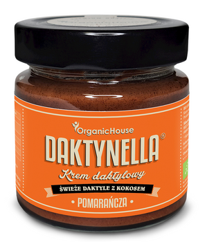 KREM KOKOSOWO - DAKTYLOWY POMARAŃCZA BEZGLUTENOWY BIO 190 g ORGANICHOUSE