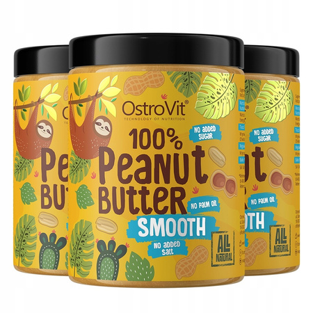 Peanut butter OstroVit 100% Peanut Cream 1000 g smooth 1000 g
