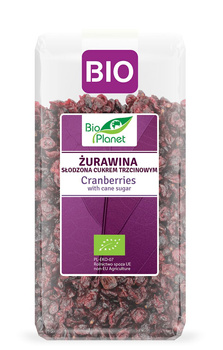 ŻURAWINA SŁODZONA CUKREM TRZCINOWYM BIO 400 g - BIO PLANET