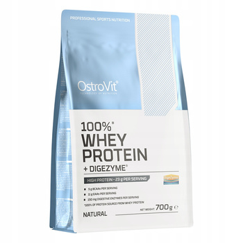 OstroVit 100% Whey + Digezyme 700g Whey Protein WPC + Digestive Enzymes